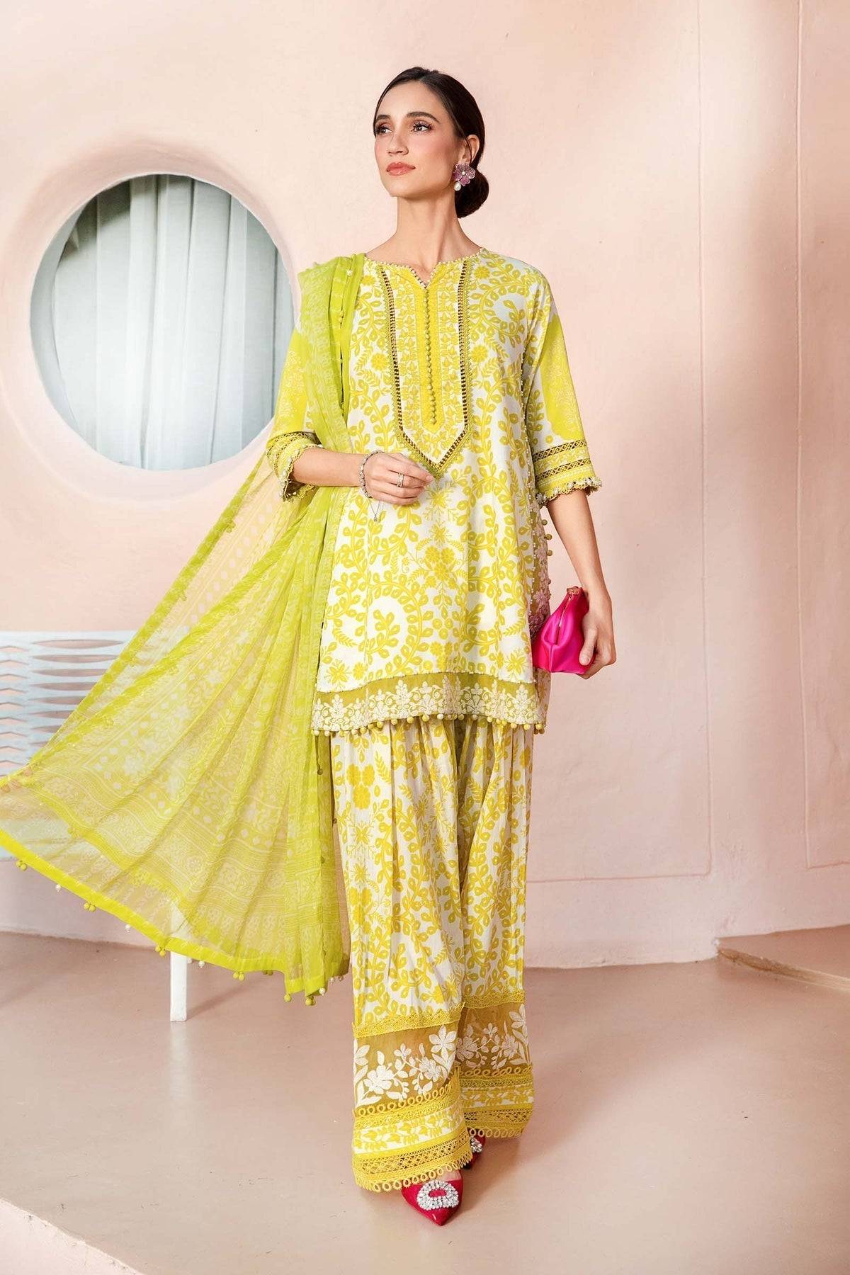 Maria B | M Prints 25 | MPT-2504-A by Maria Faisal - Registered Vendor of : Maria B - type : Ladies Clothes - 100% original wedding dresses