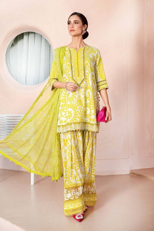 Maria B | M Prints 25 | MPT-2504-A by Maria Faisal - Registered Vendor of : Maria B - type : Ladies Clothes - 100% original wedding dresses