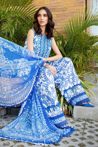 Maria B | M Prints | MPT-2504-B - Luxury Dress - available at Maria Faisal in UK and USA.