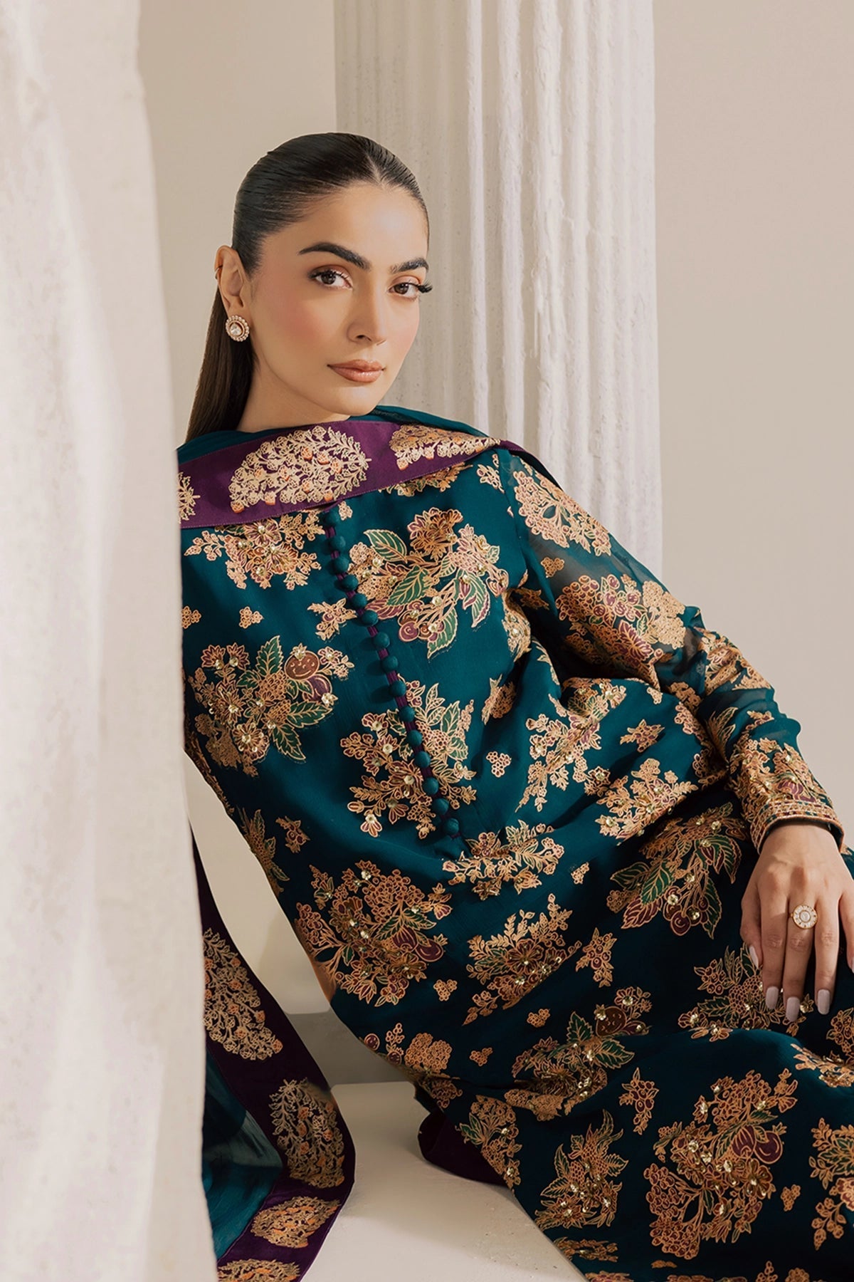 Vanya | Solana Luxe Pret | FF-84 - Luxury Dress - available at Maria Faisal in UK and USA.
