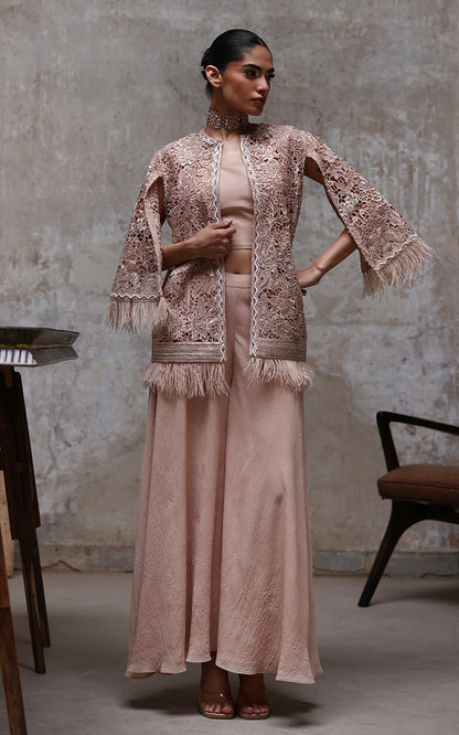 Threads and Motifs | Formal Dresses 25 | Organza Embroidered Jacket With Inner - Ladies Clothes - Maria Faisal