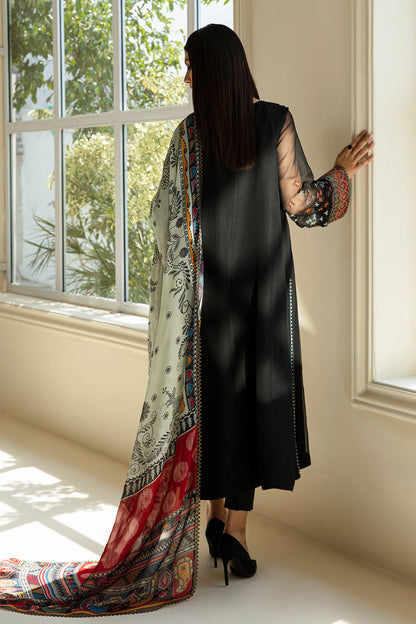Baroque | Formals Collection | EMBROIDERED CHIFFON UF-388 - Formal Dress - available at Maria Faisal in UK and USA.