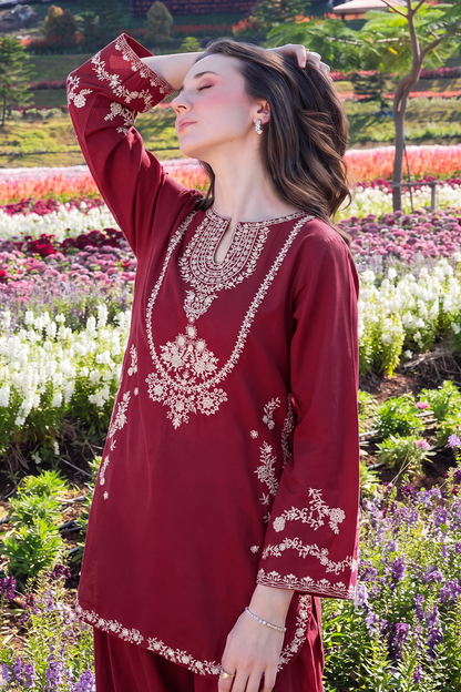 Saad Shaikh | Ease Fall Edit 26 | Cherie - Casual Dress - available at Maria Faisal in UK and USA.