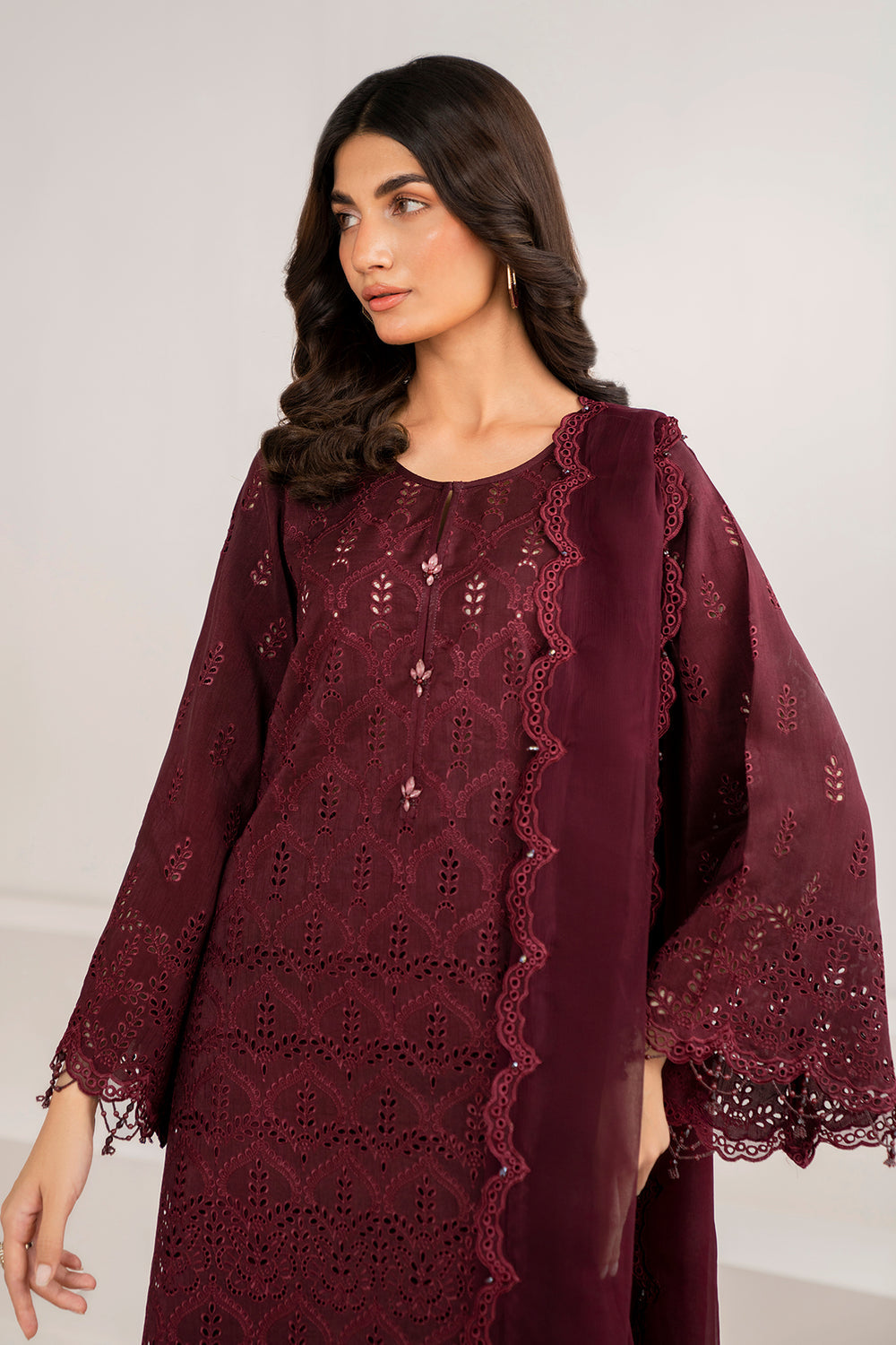 Baroque | Formals Collection | EMBROIDERED CHIFFON UF-690 - Formal Dress - available at Maria Faisal in UK and USA.