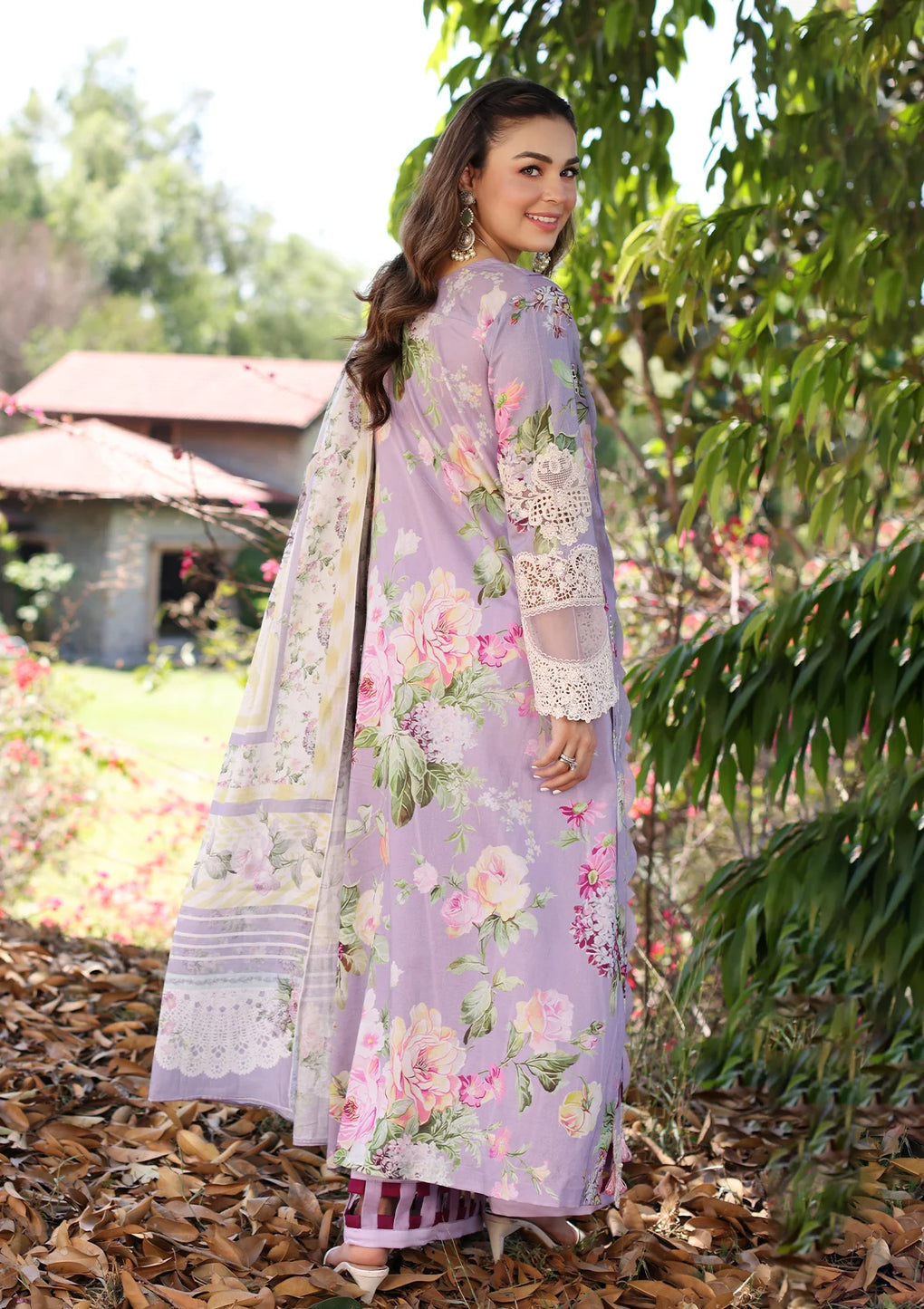 Elaf Premium | Prints Chikankari 24 | 03A LILAC LAMOUR - Waniyas