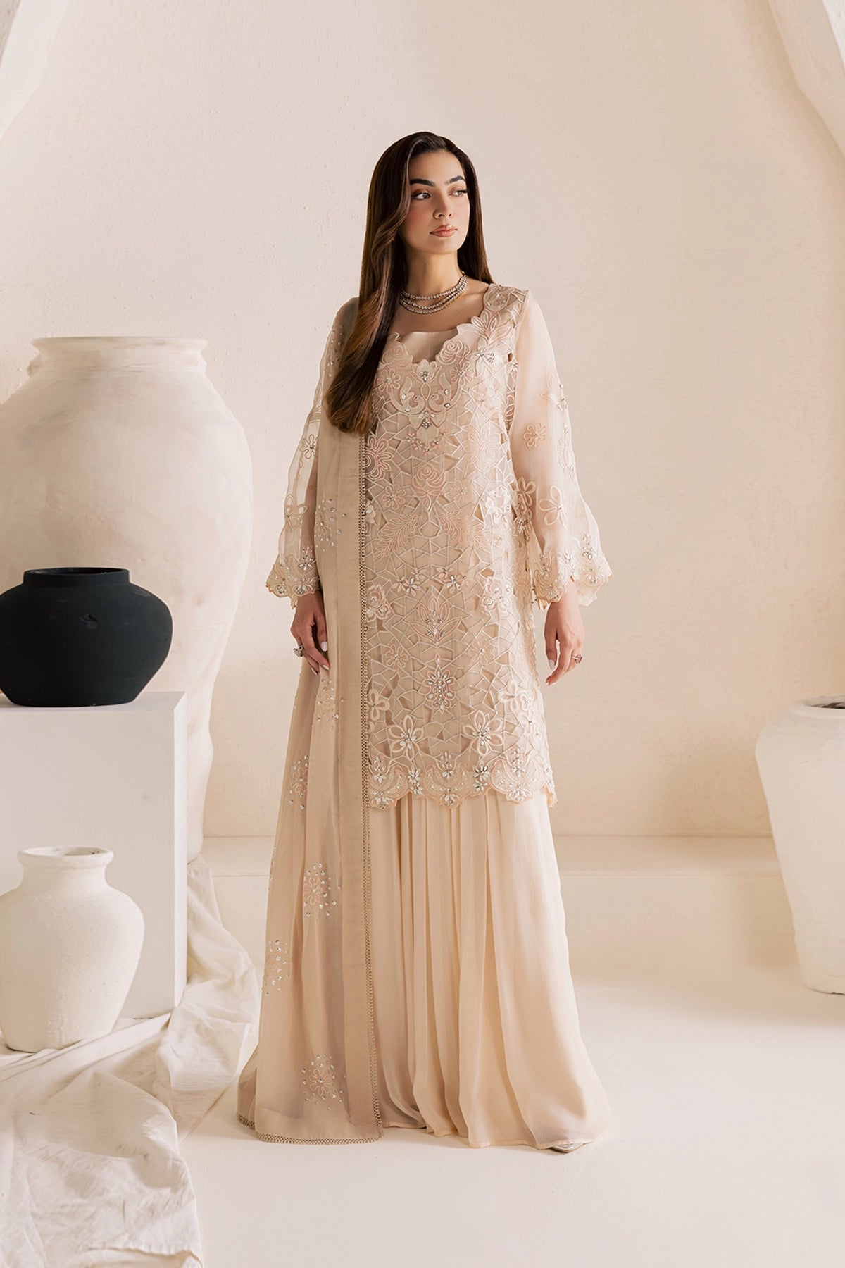 Vanya | Solana Luxe Pret |   FF-83 - Luxury Dress - available at Maria Faisal in UK and USA.