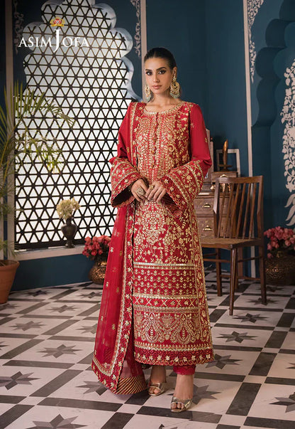 Asim Jofa | Fasana e Ishq Eid Luxury Lawn | AJFI-10 - Pakistani Dress - Maria Faisal