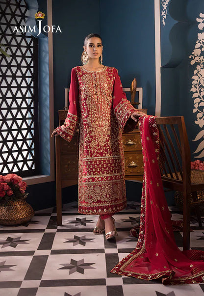 Asim Jofa | Fasana e Ishq Eid Luxury Lawn | AJFI-10 - Pakistani Dress - Maria Faisal