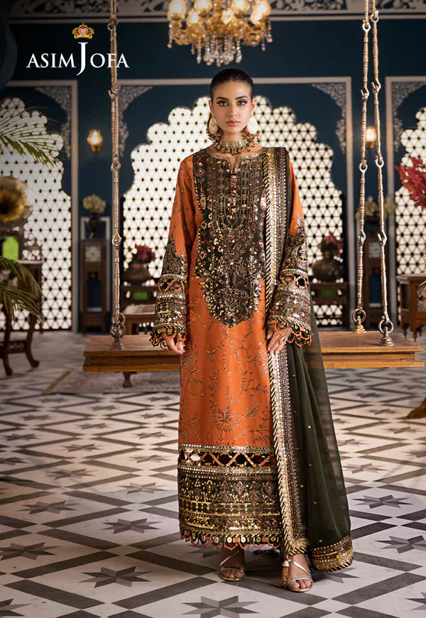 Asim Jofa | Fasana e Ishq Eid Luxury Lawn | AJFI-24 - Pakistani Dress - Maria Faisal