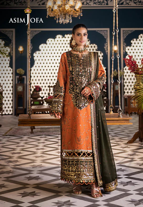Asim Jofa | Fasana e Ishq Eid Luxury Lawn | AJFI-24 - Pakistani Dress - Maria Faisal