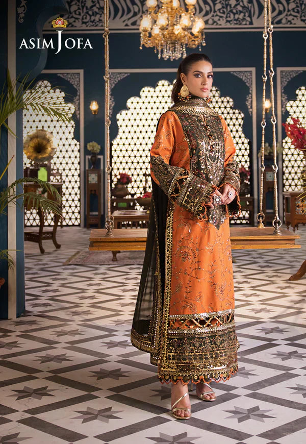 Asim Jofa | Fasana e Ishq Eid Luxury Lawn | AJFI-24 - Pakistani Dress - Maria Faisal