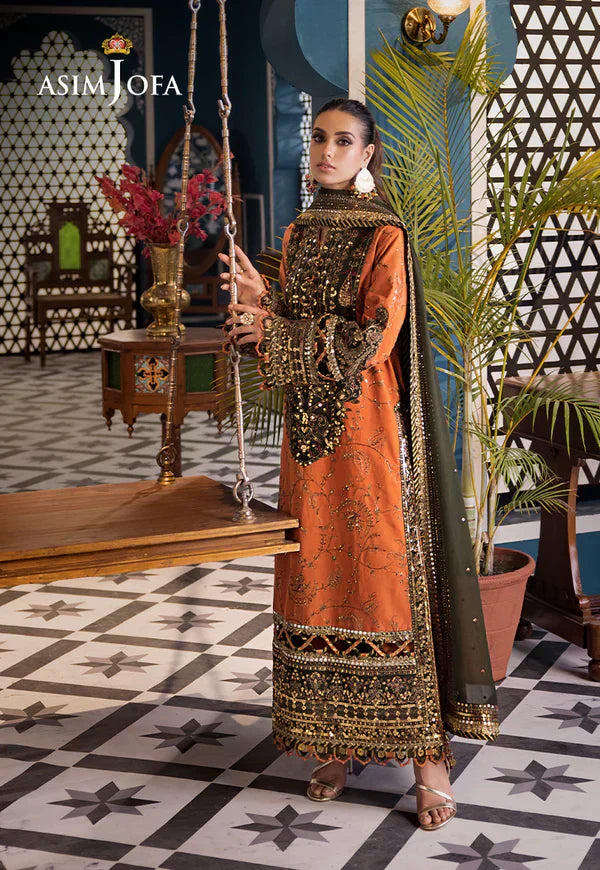 Asim Jofa | Fasana e Ishq Eid Luxury Lawn | AJFI-24 - Pakistani Dress - Maria Faisal