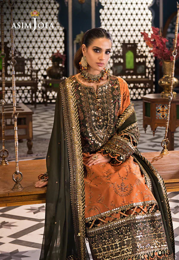 Asim Jofa | Fasana e Ishq Eid Luxury Lawn | AJFI-24 - Pakistani Dress - Maria Faisal