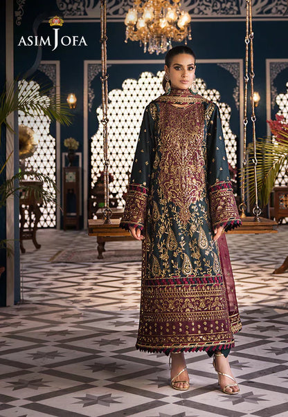 Asim Jofa | Fasana e Ishq Eid Luxury Lawn | AJFI-01 - Pakistani Dress - Maria Faisal