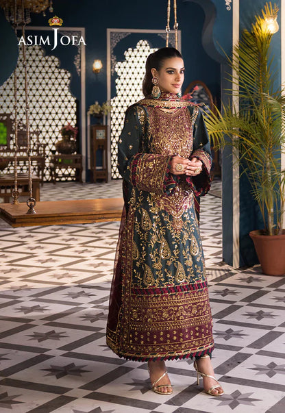 Asim Jofa | Fasana e Ishq Eid Luxury Lawn | AJFI-01 - Pakistani Dress - Maria Faisal