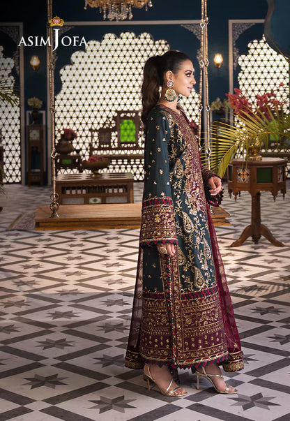 Asim Jofa | Fasana e Ishq Eid Luxury Lawn | AJFI-01 - Pakistani Dress - Maria Faisal