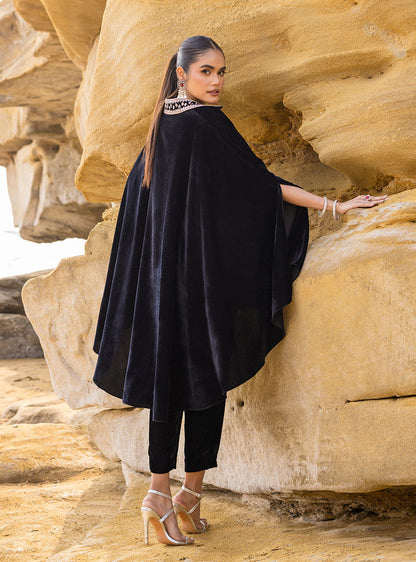 Zainab Chottani | The Kaftan Edit | Black Plum - Formal Dress - available at Maria Faisal in UK and USA.