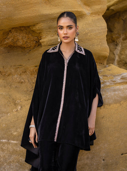 Zainab Chottani | The Kaftan Edit | Black Plum - Formal Dress - available at Maria Faisal in UK and USA.