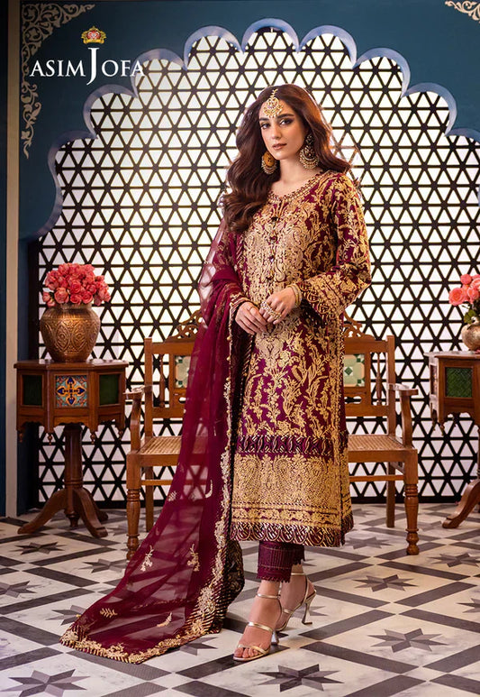 Asim Jofa | Fasana e Ishq Eid Luxury Lawn | AJFI-03 - Pakistani Dress - Maria Faisal