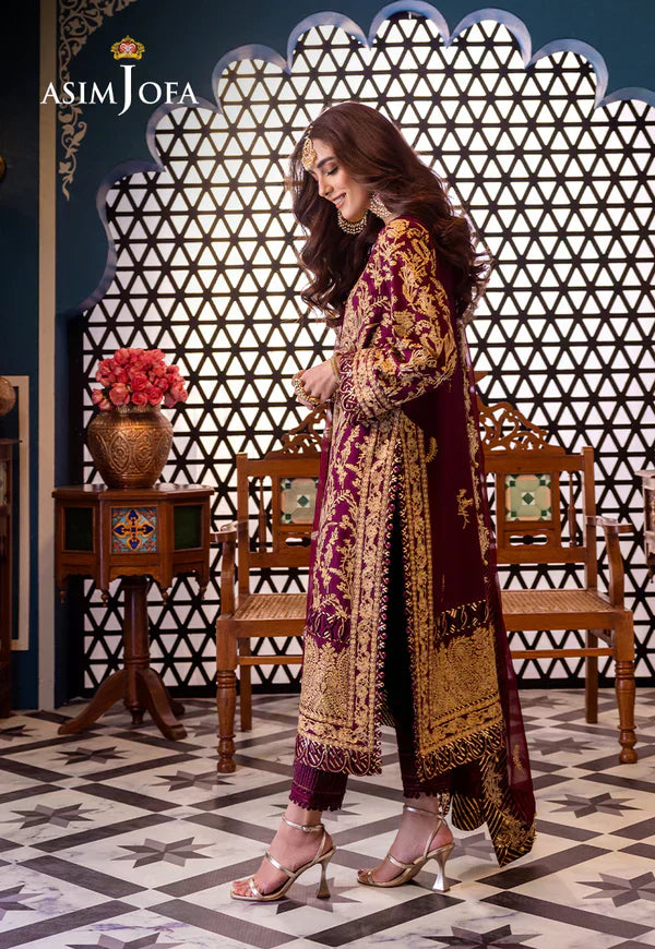 Asim Jofa | Fasana e Ishq Eid Luxury Lawn | AJFI-03 - Pakistani Dress - Maria Faisal