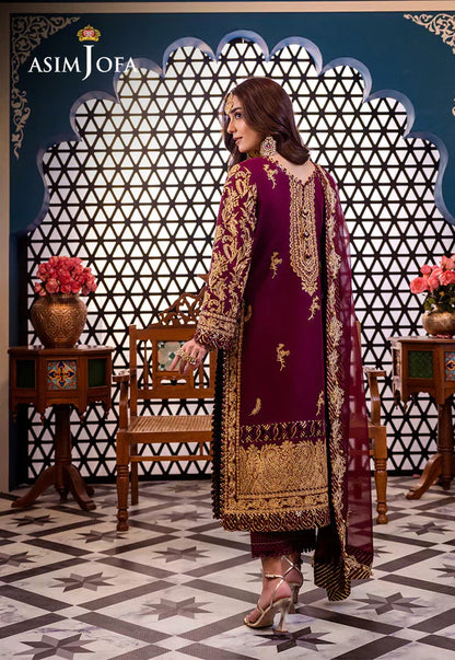 Asim Jofa | Fasana e Ishq Eid Luxury Lawn | AJFI-03 - Pakistani Dress - Maria Faisal
