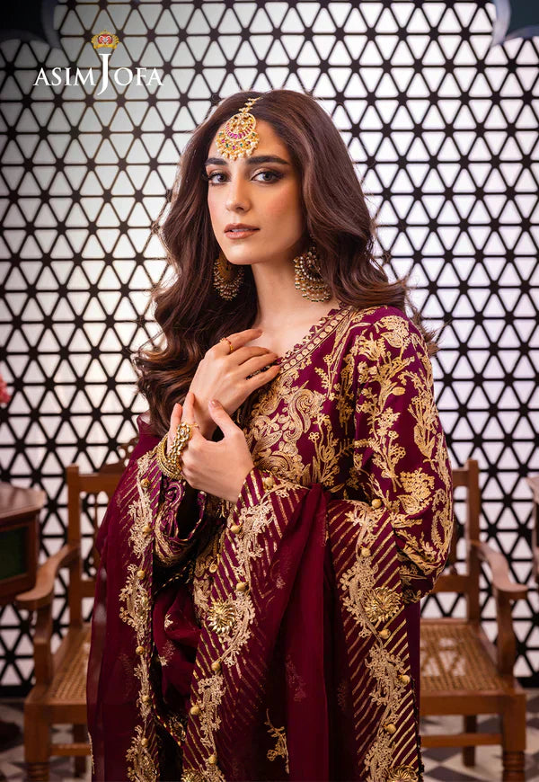 Asim Jofa | Fasana e Ishq Eid Luxury Lawn | AJFI-03 - Pakistani Dress - Maria Faisal
