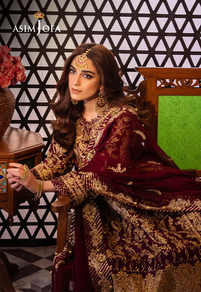 Asim Jofa | Fasana e Ishq Eid Luxury Lawn | AJFI-03 - Pakistani Dress - Maria Faisal