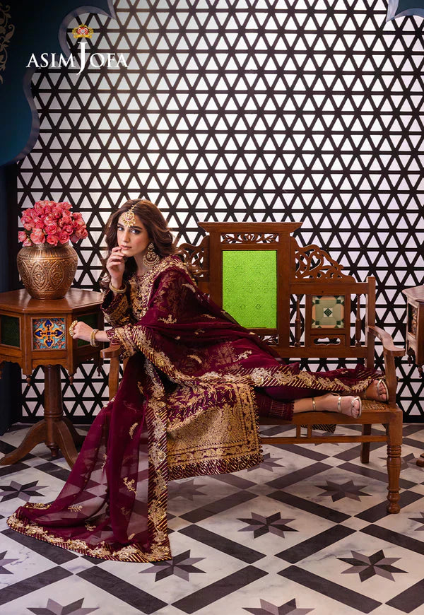 Asim Jofa | Fasana e Ishq Eid Luxury Lawn | AJFI-03 - Pakistani Dress - Maria Faisal