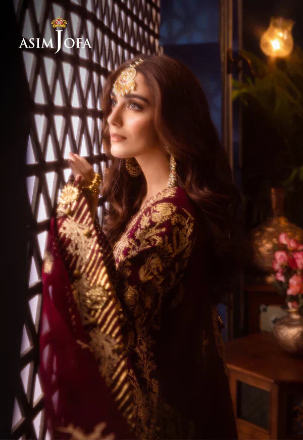 Asim Jofa | Fasana e Ishq Eid Luxury Lawn | AJFI-03 - Pakistani Dress - Maria Faisal