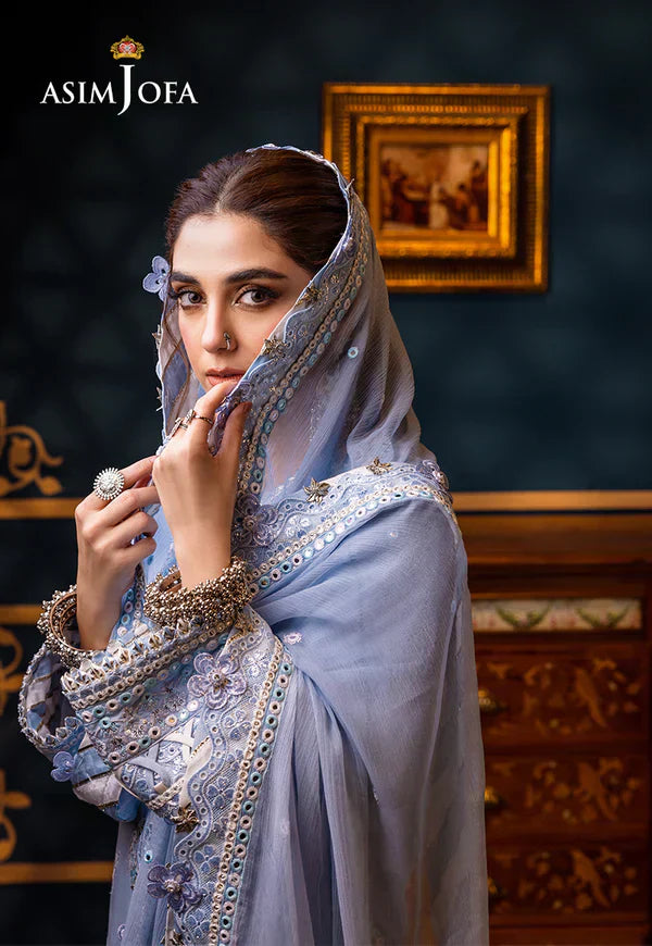 Asim Jofa | Fasana e Ishq Eid Luxury Lawn |AJFI-12 - Pakistani Dress - Maria Faisal