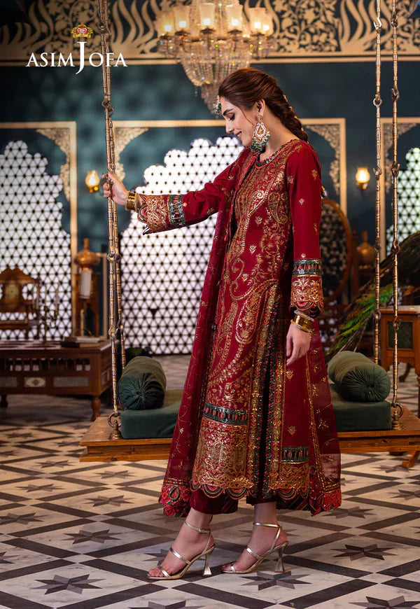 Asim Jofa | Fasana e Ishq Eid Luxury Lawn | AJFI-21 - Pakistani Dress - Maria Faisal
