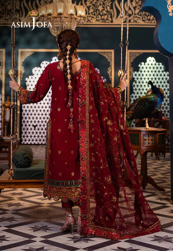 Asim Jofa | Fasana e Ishq Eid Luxury Lawn | AJFI-21 - Pakistani Dress - Maria Faisal