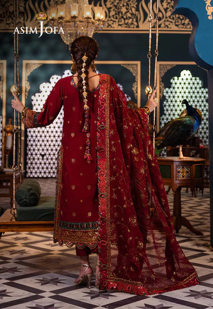 Asim Jofa | Fasana e Ishq Eid Luxury Lawn | AJFI-21 - Pakistani Dress - Maria Faisal