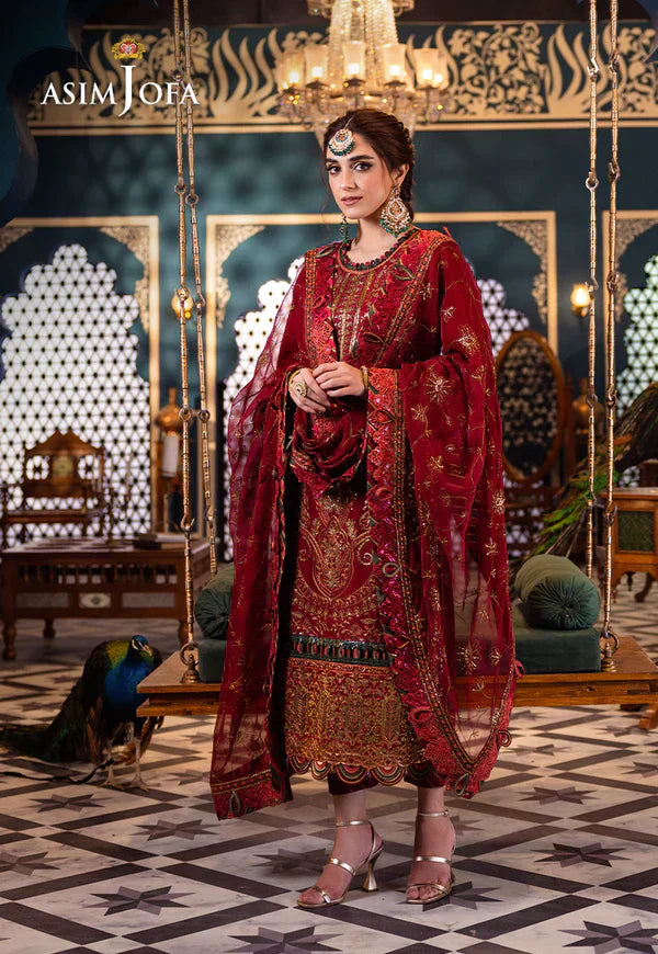 Asim Jofa | Fasana e Ishq Eid Luxury Lawn | AJFI-21 - Pakistani Dress - Maria Faisal