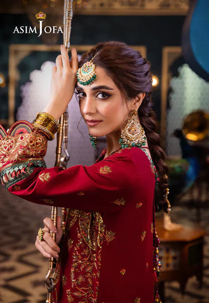 Asim Jofa | Fasana e Ishq Eid Luxury Lawn | AJFI-21 - Pakistani Dress - Maria Faisal