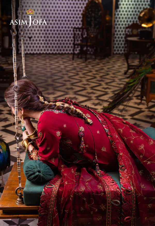 Asim Jofa | Fasana e Ishq Eid Luxury Lawn | AJFI-21 - Pakistani Dress - Maria Faisal