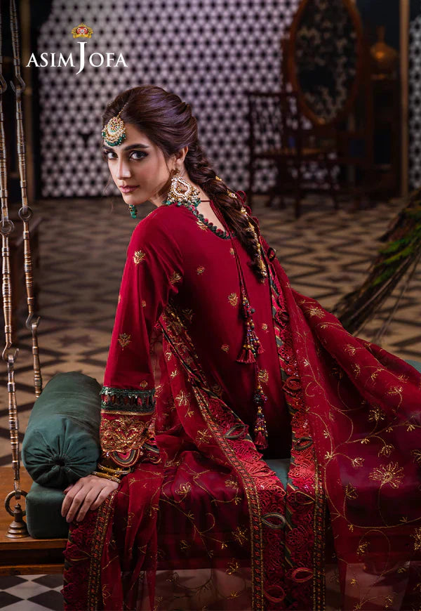 Asim Jofa | Fasana e Ishq Eid Luxury Lawn | AJFI-21 - Pakistani Dress - Maria Faisal