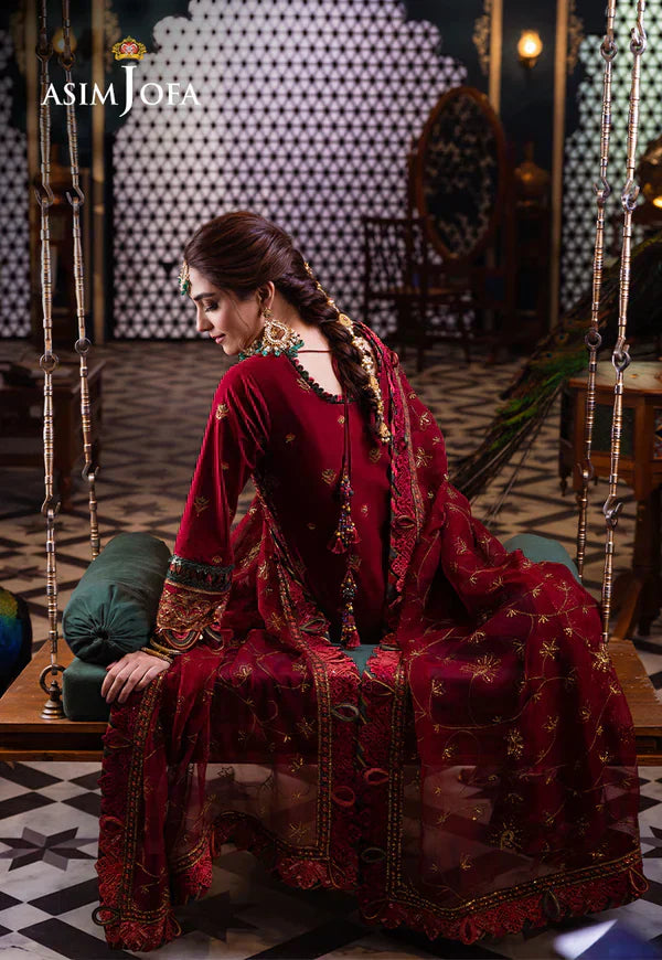 Asim Jofa | Fasana e Ishq Eid Luxury Lawn | AJFI-21 - Pakistani Dress - Maria Faisal