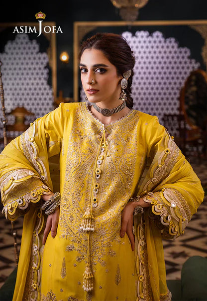 Asim Jofa | Fasana e Ishq Eid Luxury Lawn | AJFI-29 - Pakistani Dress - Maria Faisal