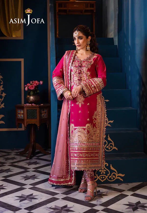 Asim Jofa | Fasana e Ishq Eid Luxury Lawn | AJFI-18 - Pakistani Dress - Maria Faisal