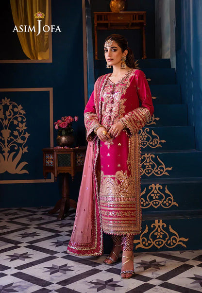 Asim Jofa | Fasana e Ishq Eid Luxury Lawn | AJFI-18 - Pakistani Dress - Maria Faisal