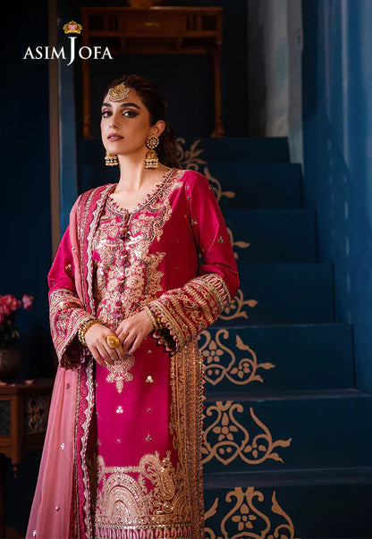 Asim Jofa | Fasana e Ishq Eid Luxury Lawn | AJFI-18 - Pakistani Dress - Maria Faisal