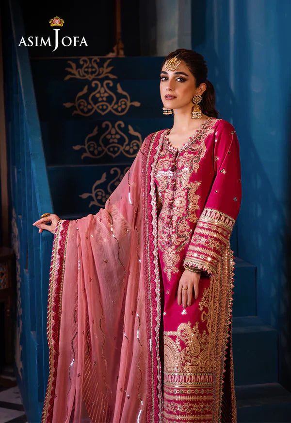 Asim Jofa | Fasana e Ishq Eid Luxury Lawn | AJFI-18 - Pakistani Dress - Maria Faisal