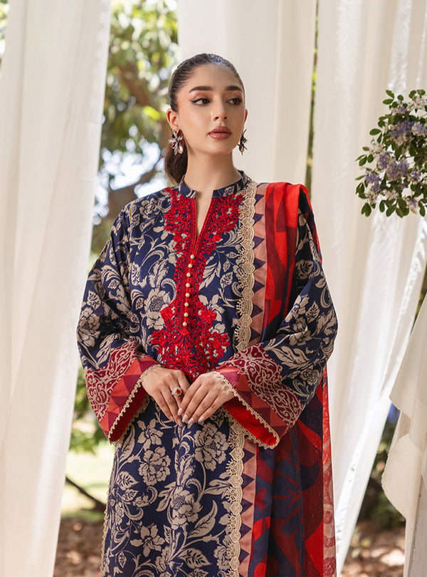 Zainab Chottani | Tahra Lawn 24 | TAMARA - D 7A - Designer Dress with Intricate embroidery and embellishments. Shop elegent wedding dress at Maria Faisal.