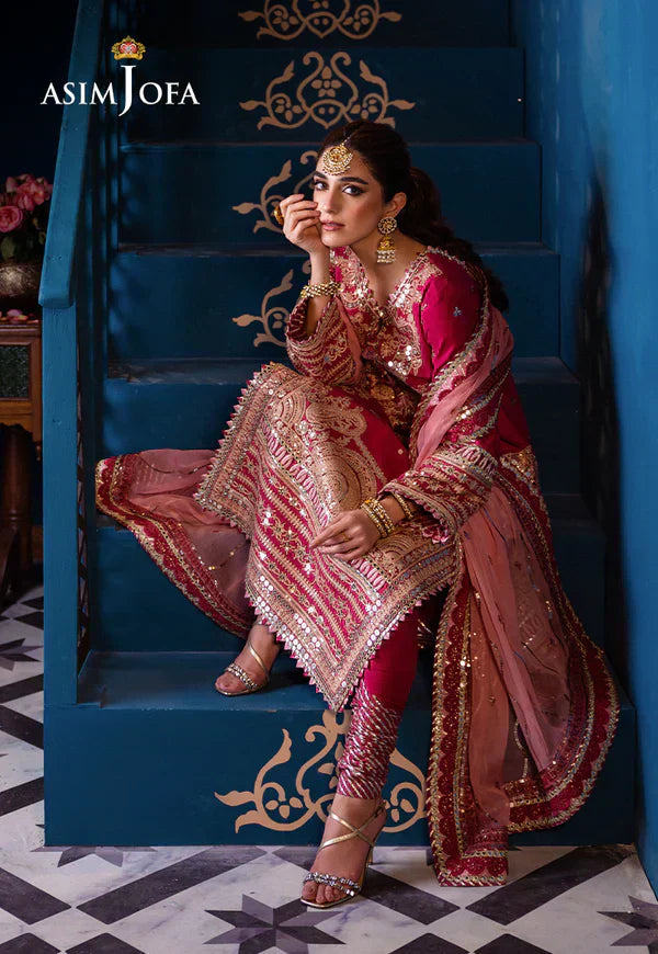 Asim Jofa | Fasana e Ishq Eid Luxury Lawn | AJFI-18 - Pakistani Dress - Maria Faisal