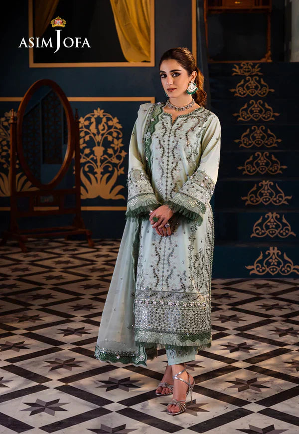Asim Jofa | Fasana e Ishq Eid Luxury Lawn | AJFI-17 - Pakistani Dress - Maria Faisal