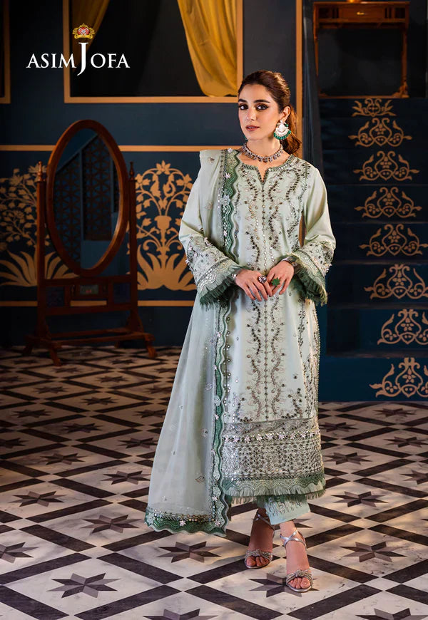 Asim Jofa | Fasana e Ishq Eid Luxury Lawn | AJFI-17 - Pakistani Dress - Maria Faisal