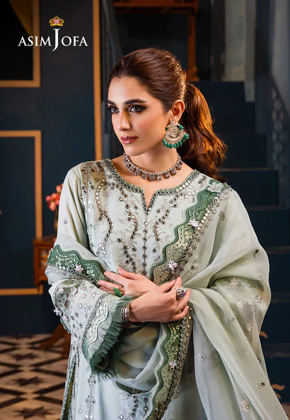 Asim Jofa | Fasana e Ishq Eid Luxury Lawn | AJFI-17 - Pakistani Dress - Maria Faisal