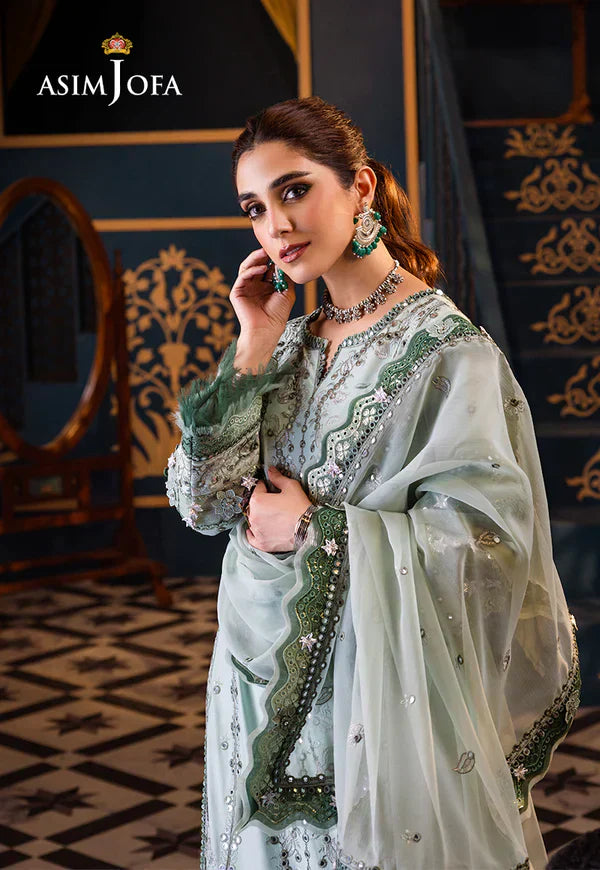 Asim Jofa | Fasana e Ishq Eid Luxury Lawn | AJFI-17 - Pakistani Dress - Maria Faisal