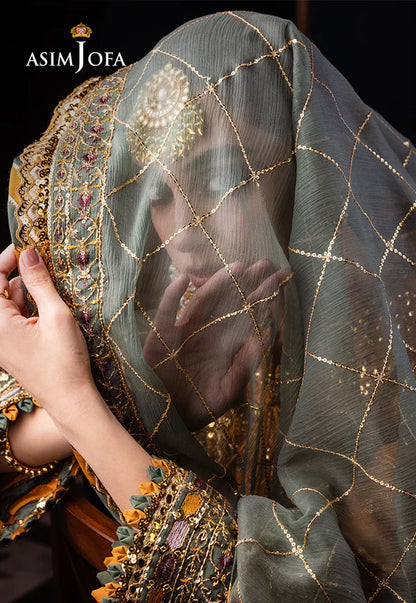 Asim Jofa | Fasana e Ishq Eid Luxury Lawn | AJFI-26 - Pakistani Dress - Maria Faisal
